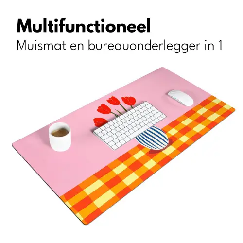 Tulpen - Roze - Vaas Muismat XXL klein -sfeer4