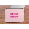 Bisou - Roze - Dikke letters laptophoes neopreen klein -tafel