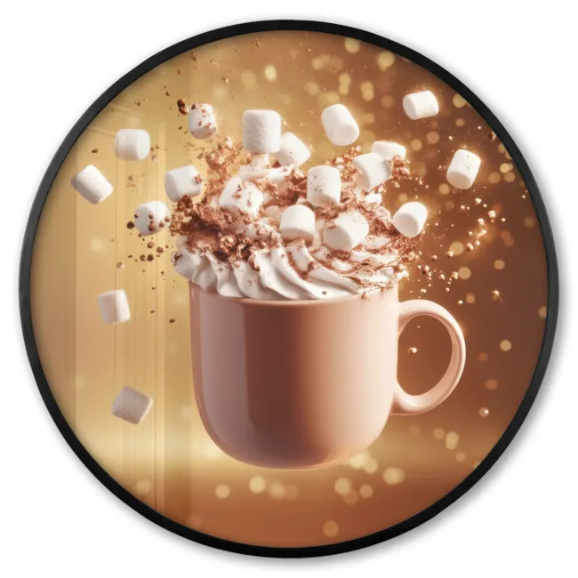 Photo Frame Round - Chocolate - Drink - Hot - Brown