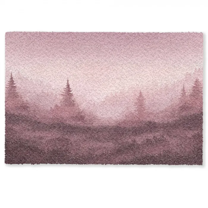 Landschap - Mistig - Roze Deurmat klein -zkaufland3d