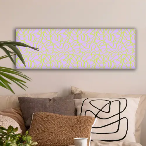Abstract - Lila - Groen - Pastel canvas 2cm klein 828 -sfeer1