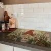 Kerstgnome - Konijntjes - Kleurrijk Inductie beschermer vinyl 3mm klein -sfeer3