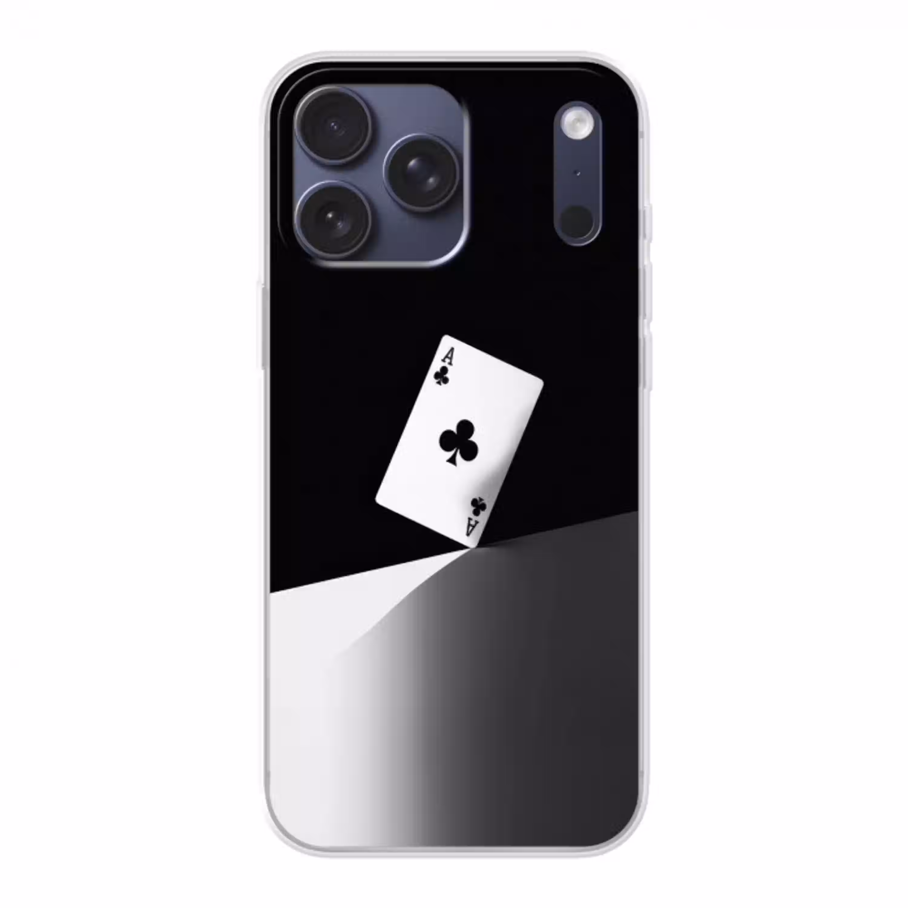 Speelkaart - Klaver - Abstract - Zwart Telefoonhoesje iPhone 17 Pro Max klein -3d