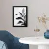 Plant - Bladeren - Minimalistisch - Zwart fotolijst zwart zonder passe partout klein -sfeer4