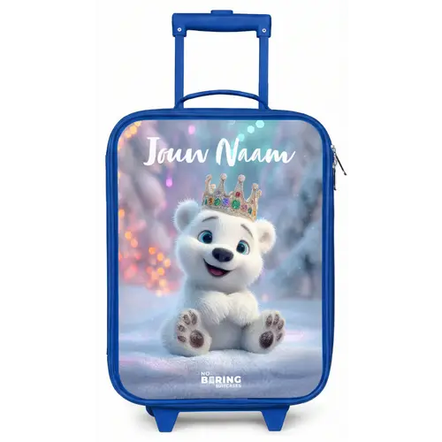 Ijsbeer - Kroon - Winter Kinderkoffer - Blauw klein -zz3dotto