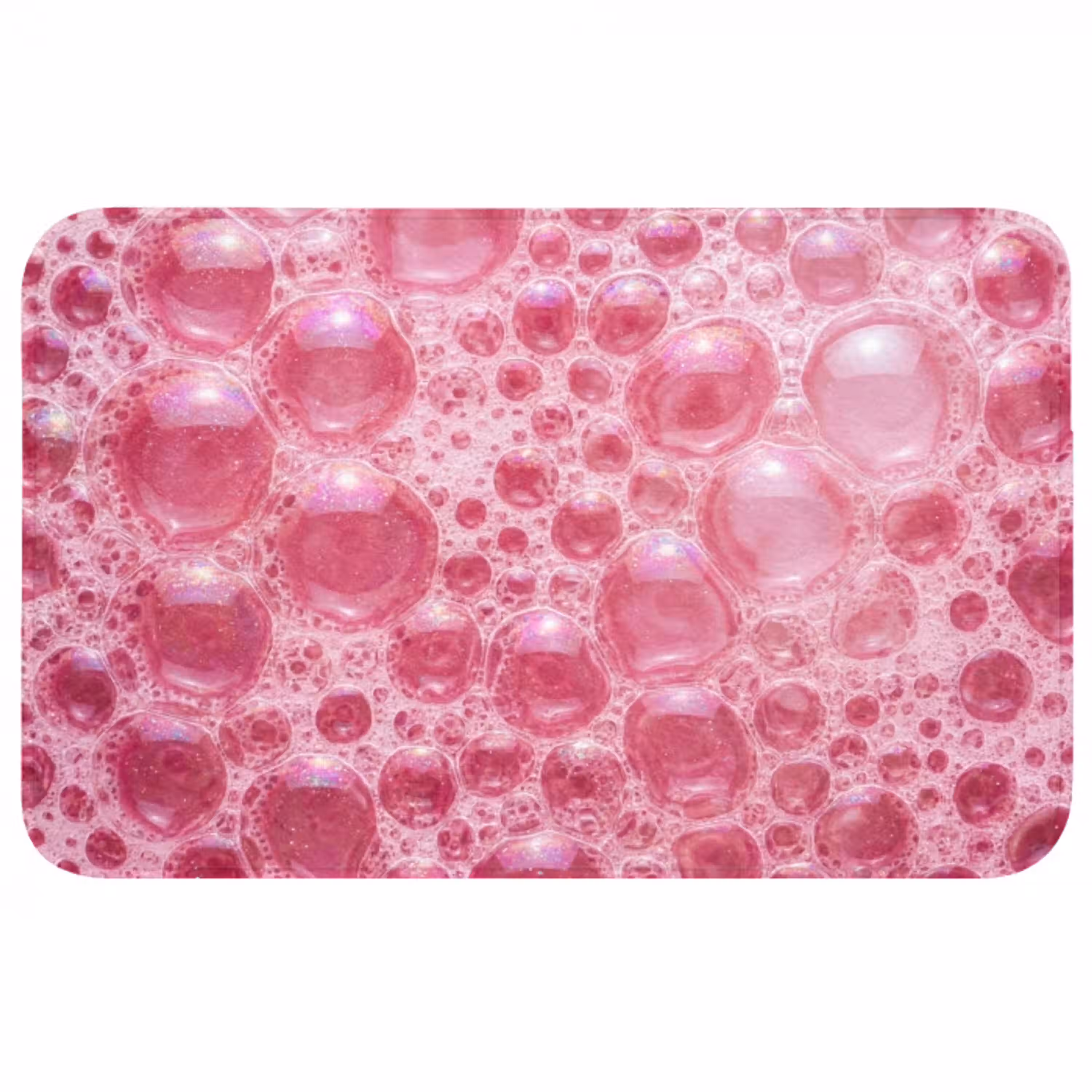 Roze - Schuim - Bubbels WCmat middel -3d