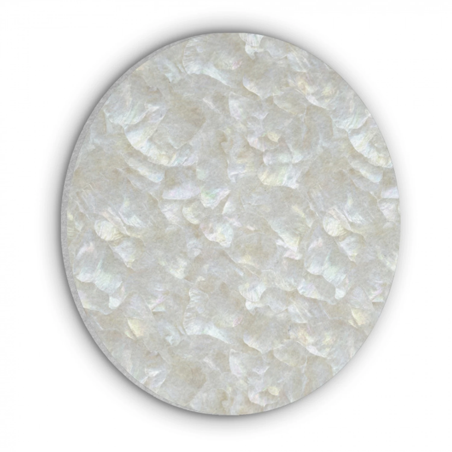 Parelmoerglans - Wit - Schelp Akoestische PET Vilt - Rond klein 838 -3d