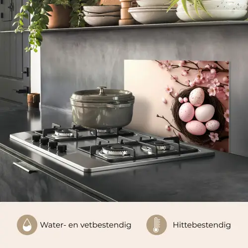 Roze - Bloesems - Eieren keuken achterwand spatscherm klein -usp_NL