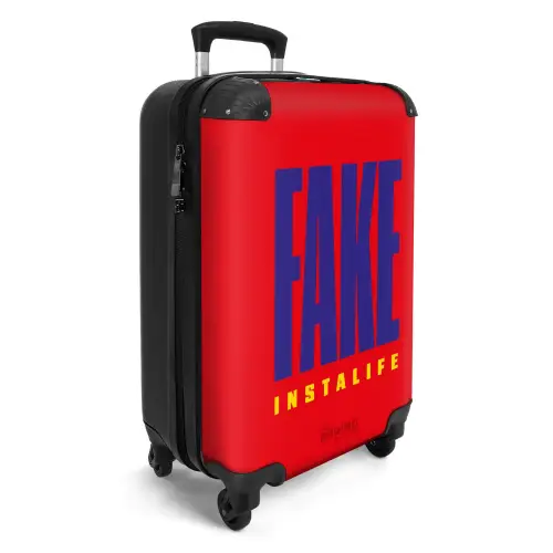 Quotes - Fake instalife fel rood NBS - Handbagage koffer - Kinderen Unisex middel -productfoto_3d