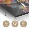 Olifant - Graffiti - Zwart - Dieren - Kleuren plexiglas 5mm klein -sfeer2