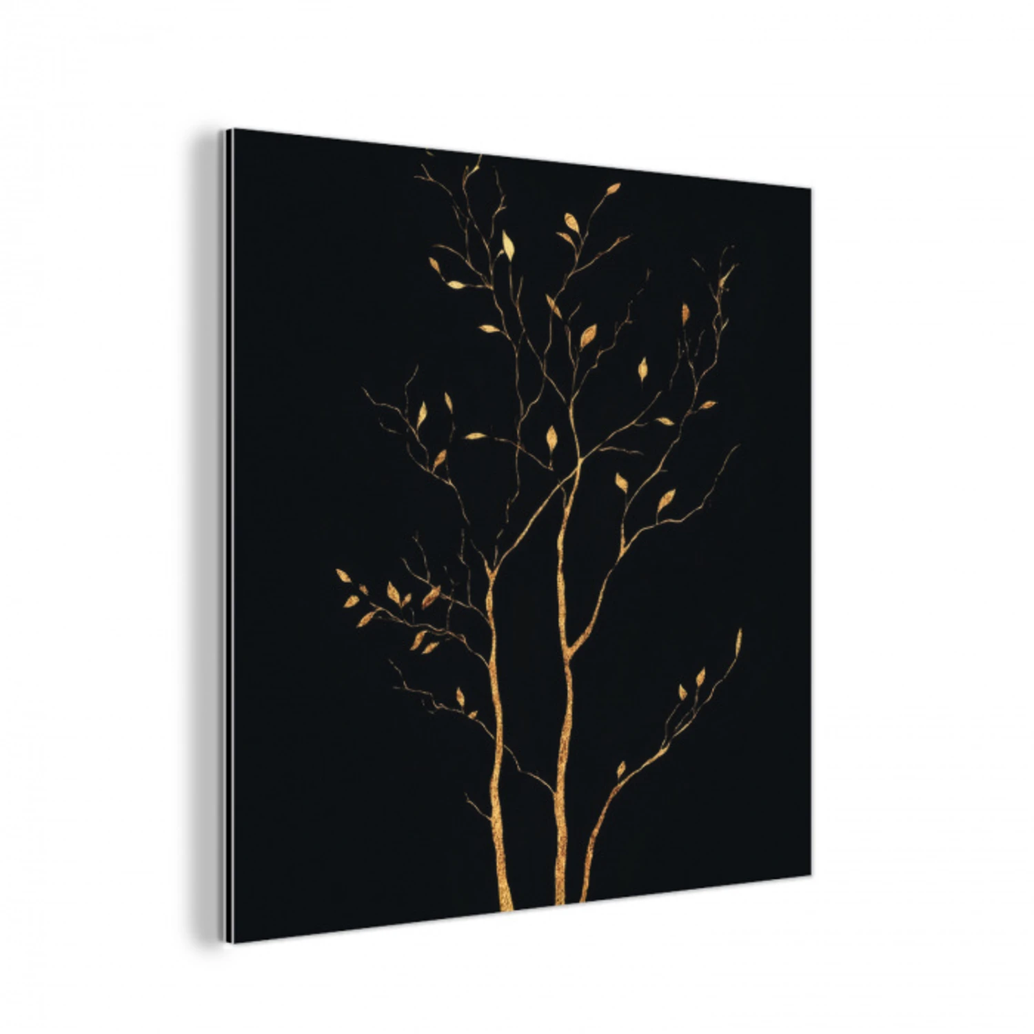 Takken - Blaadjes - Zwart aluminium wit klein -3d