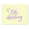 Oh darling - Geel - Hart muismat rubber klein -3d