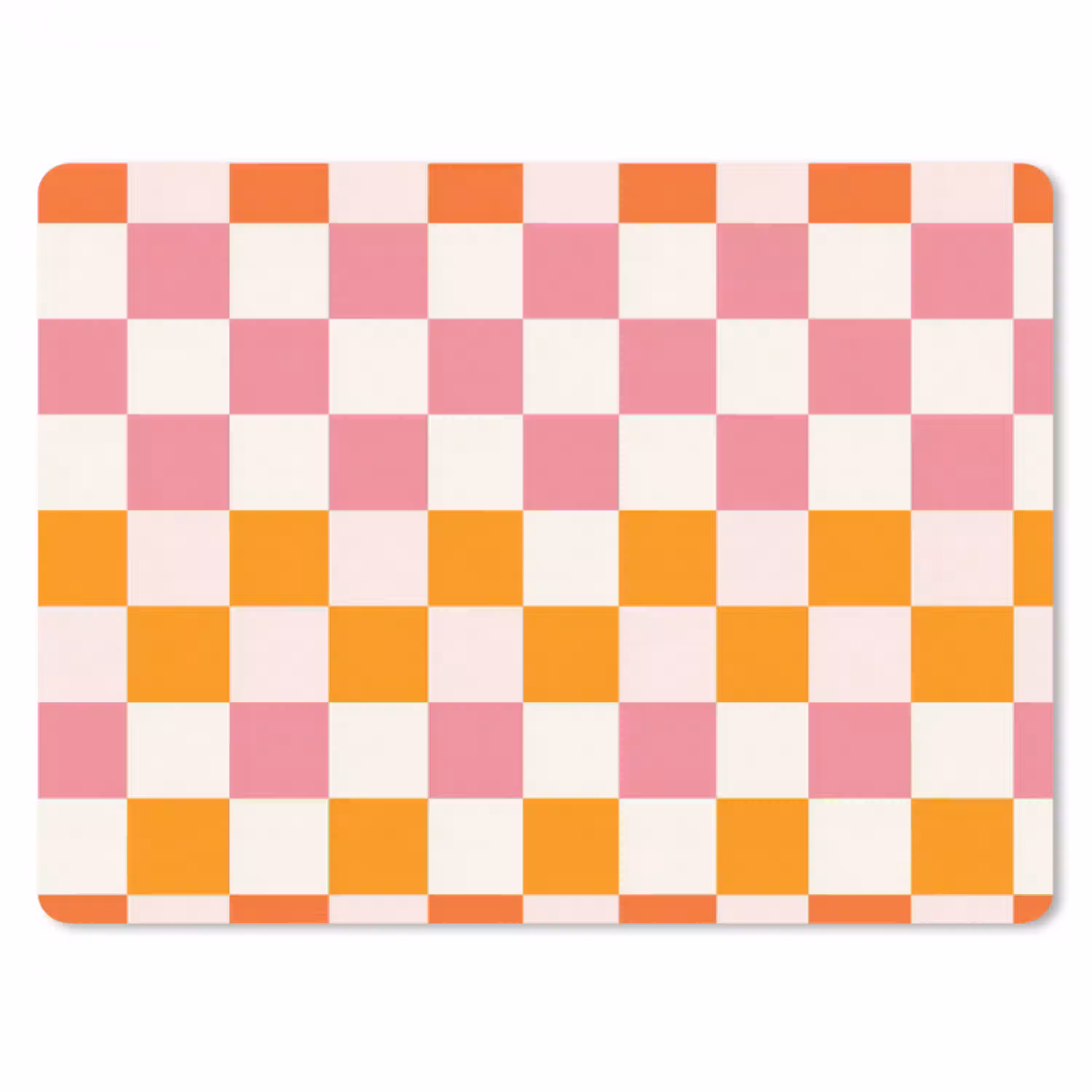 Vierkant - Patroon - Oranje muismat rubber klein 262 -3d