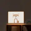 Vos - Dier - Bosdieren Light Box met batterij (Wandlamp kind) middel -sfeer1_kind