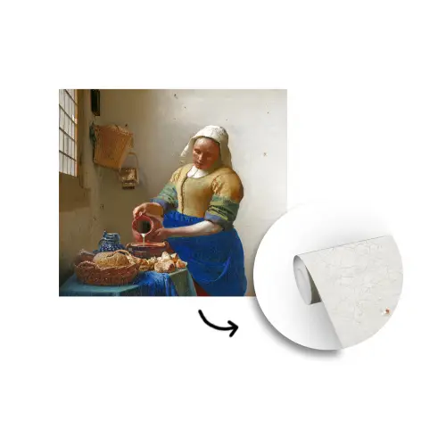 Het melkmeisje - Kunst - Oude meesters - Vermeer fotobehang vinyl groot -3d