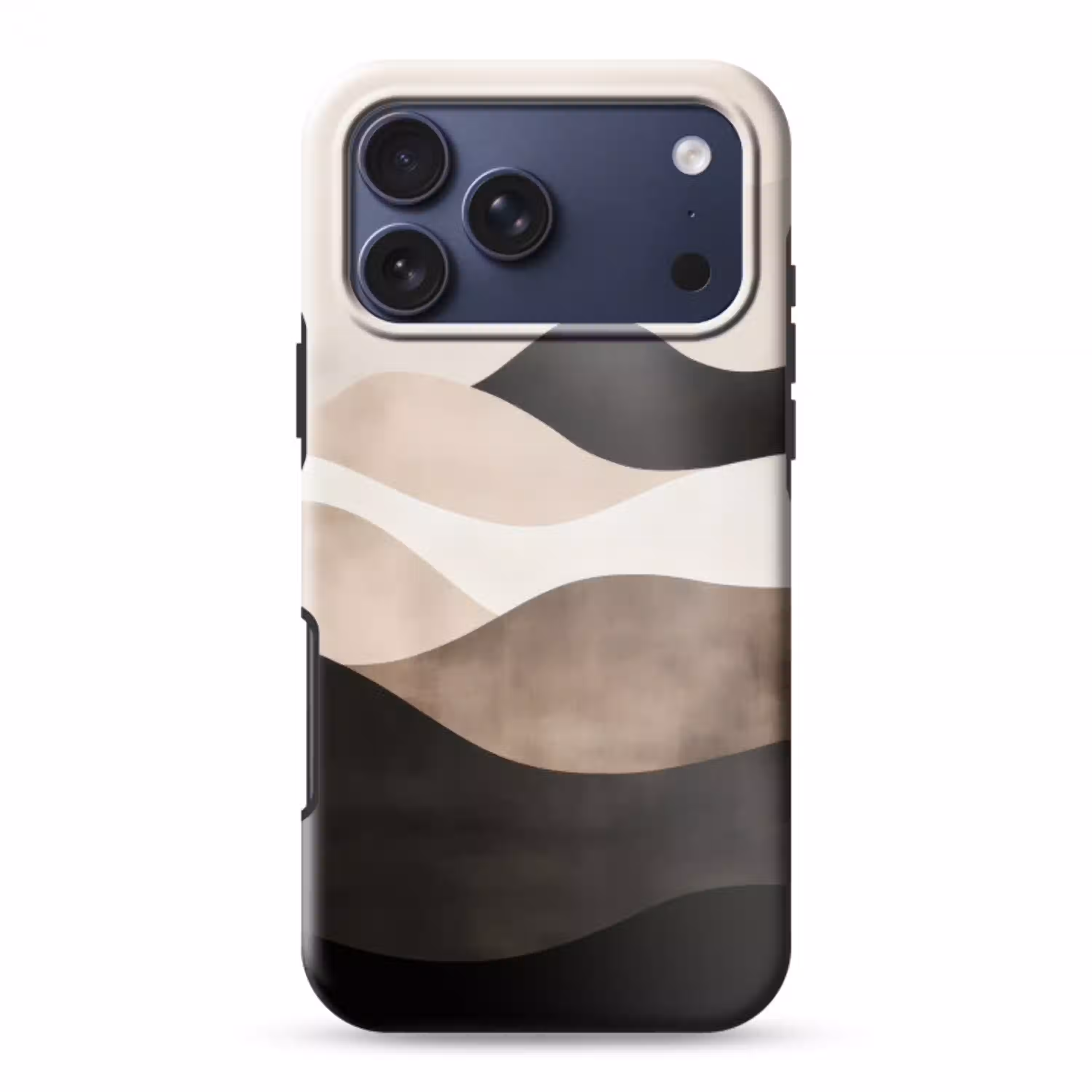 Abstract - Landschap - Golven - Crèmekleur Toughcase MagSafe Apple iPhone 17 Pro Max klein -3d