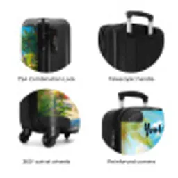 Pablo panda NBS - Handbagage koffer - Kinderen Unisex middel zzzzzzzbolletjes_ENG