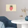 Aardbei - Minimalistisch - Rood - Fruit poster papier klein -sfeer3