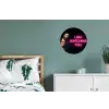Man - Tekst - Neon Wandcirkel aluminium klein -slaapkamer