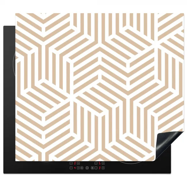 Geometrische Illusie Inductie beschermer vinyl 3mm middel -3d