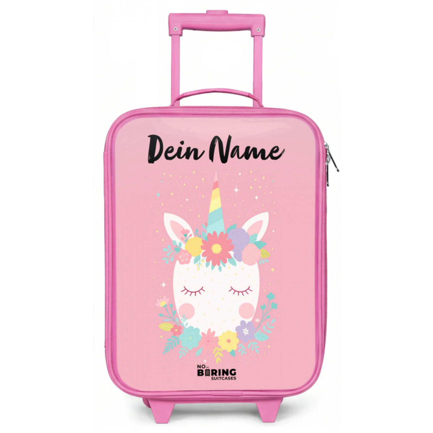 Eenhoorn - Bloemen - Roze Kinderkoffer - Roze klein -zz3dotto