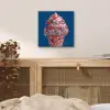 Ijsje - Hoorntje - Steentjes - Blauw aluminium wit klein -sfeer3