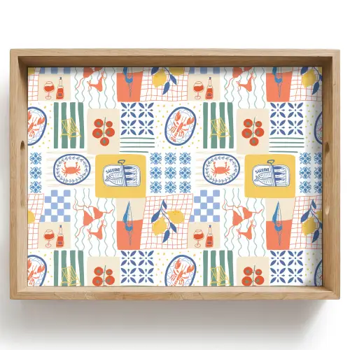 Illustratie - Patroon - Grafisch - Kleur Dienblad Rechthoek middel 911 -z3d_shopping