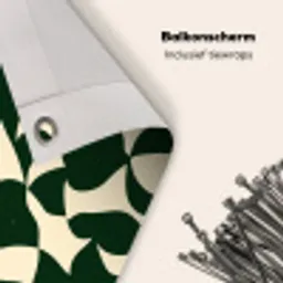 Groen - Organische vlakken - Crème Balkonbeschermer Duitsland klein 596 -closeup_NL