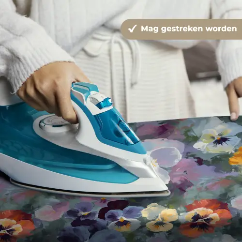 Pastel - Viooltjes - Groen - Patroon Wandkleed katoen klein 269 -sfeer9