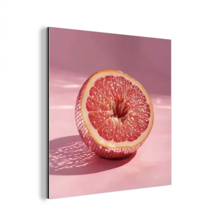 Grapefruit - Roze - Disco - Shiny aluminium wit klein -3d