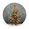 Kerstboom - Cadeaus - Rood - Goud Wandcirkel aluminium klein -3d