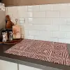 Geometrisch - Patroon - Rood Inductie beschermer vinyl 3mm klein 276 -sfeer3