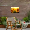 Zonnebloemen in het zonlicht Tuinposter op houten frame 2 cm dik klein -sfeer3