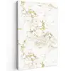 Wit - Marmer - Luxe - Goud Tuinposter op houten frame 2 cm dik klein 841 -3d