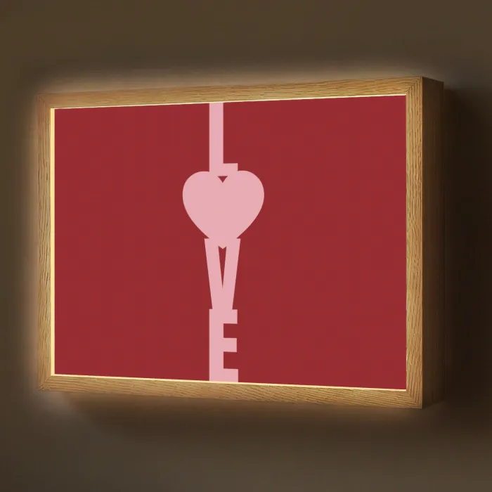 Love - Rood - Blokletters Light Box met batterij (Wandlamp) middel -z3d_website