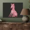 Zebra - Roze - Gestreept PET vilt klein -sfeer2