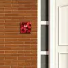 Rode bloemen - Modern Naambord Vierkant klein -sfeer3-XS