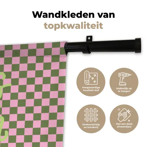 Focus - Vakken - Roze Wandkleed katoen klein -sfeer2