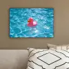 Badeend - Dobberend - Roze canvas 2cm klein -sfeer3