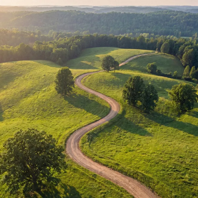 Behang - Weg - Weide - Natuur - Groen