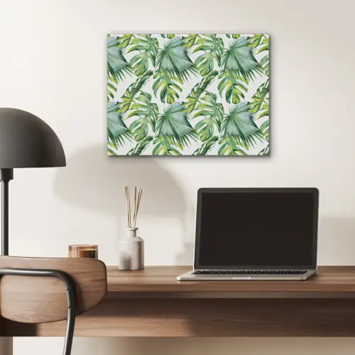 Inductie beschermer - Tropical - Bladeren - Jungle - Inductie mat PET vilt klein -sfeer5