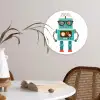 Robot - Bril - Tandwielen - Gezicht - Jongens - Kids Wandcirkel kunststof plaat 5mm dik klein -sfeer4