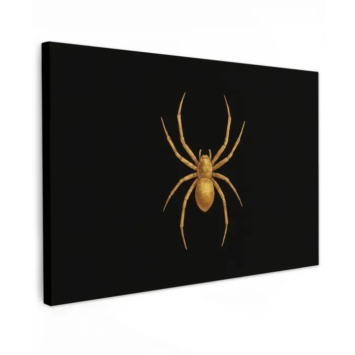 Spin - Goud - Minimalistisch - Poten Tuinposter op houten frame 2 cm dik klein -3d