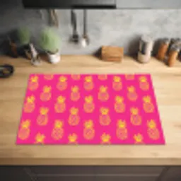 Ananas - Trendy - Roze Inductie beschermer vinyl 3mm klein 276 -sfeer5