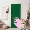 This is art - Schaduw - Roze deurposter klein -sfeer6