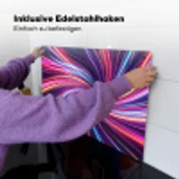 Abstract - Swirl - Futuristic - Neon Inductie beschemer met haakjes klein -ky-ophangen-de