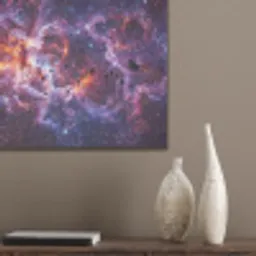 Space - Stars - Abstract - Colorful PET vilt klein -sfeer6_closeup