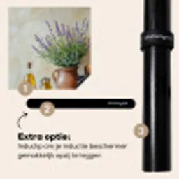 Lavendel - Brood - Stilleven Inductie beschermer vinyl 3mm middel -zzzzzzz-induclip_NL