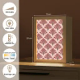 Waaier -  Roze - Rood Light Box met kabel (Tafellamp) klein 925 -USP_FR
