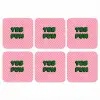 Yes fun - Groen - Roze - Stippen onderzetter kurk middel -3d